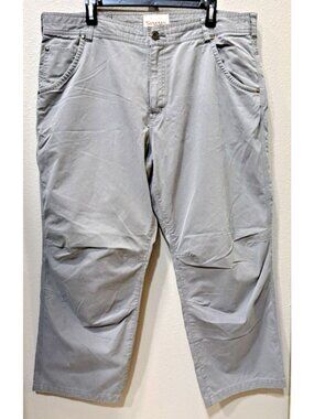 SIMMS Fishing Pants Mens XXL Gray Cotton Blend Straight Leg Relaxed Fit Pockets